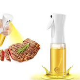 Edible Oil Spray Bottle | 220ml Glass Bottle | With Brush | Refillable | For Air Fryer, Baking & Grilling ( Random Color)