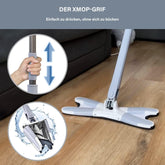 XMOP Floor Mop Microfiber Head Advanced Cleaning Technology